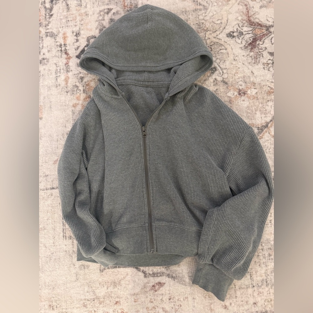 AF Waffle Zip-Front Sweatshirt